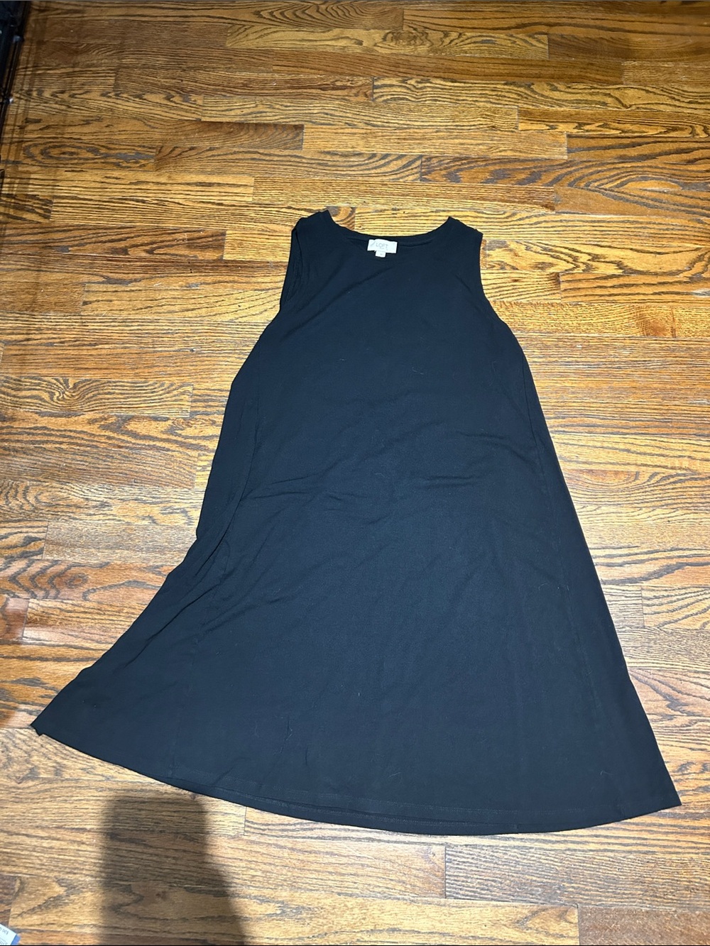 LOFT Black Sleeveless A-Line Mini Dress